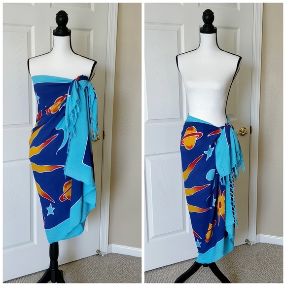 Other - Hand made fringe sun & star sarong wrap/scarf